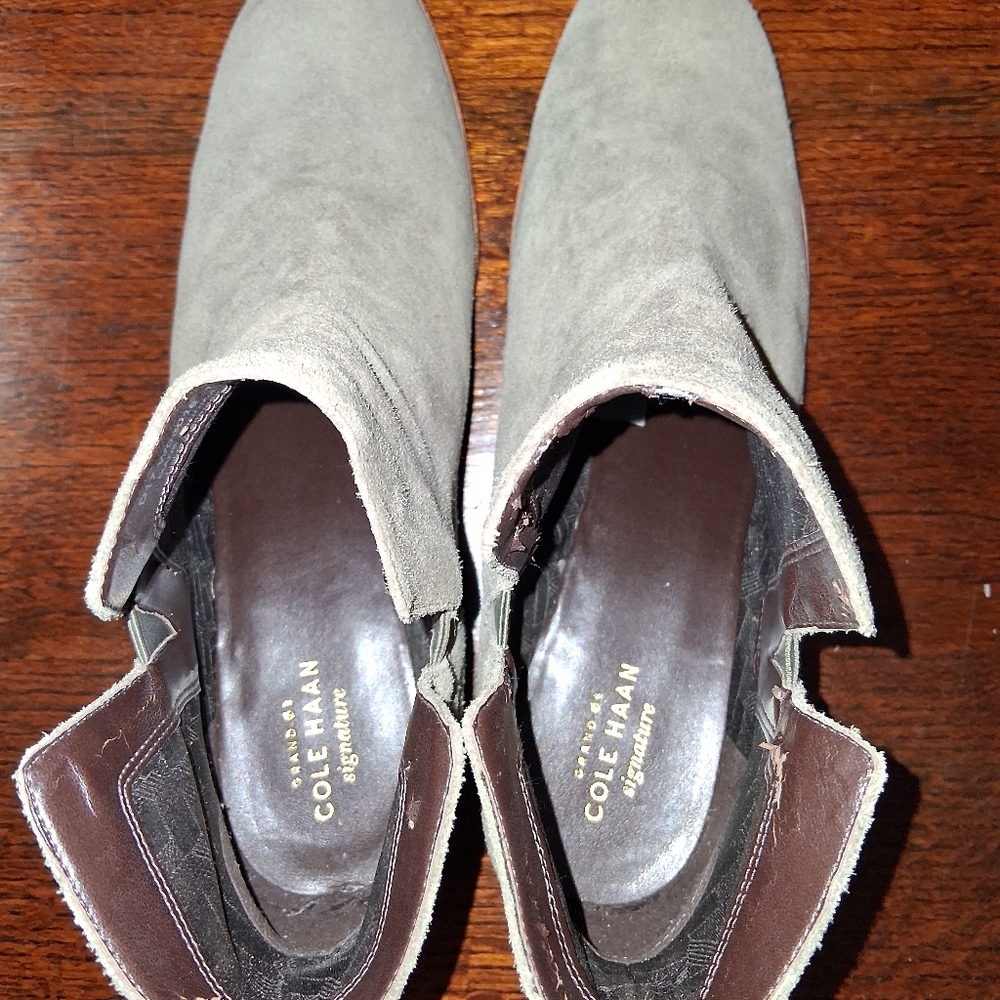 Cole Haan Suede Ankle Boots in Taupe - Picture 8 of 8